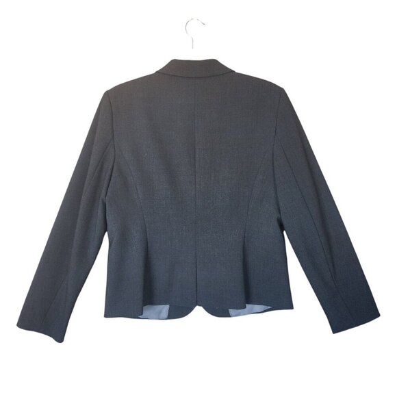 Calvin Klein Women's Blazer Jacket 14 Gray 2-Button Business Workwear Career - Picture 6 of 9